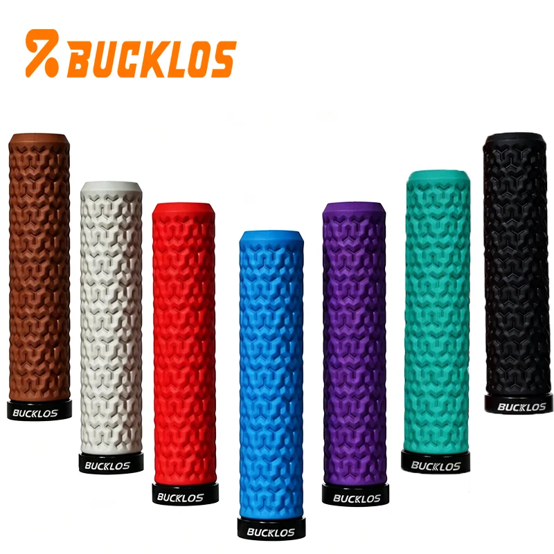 Image of BUCKLOS Fahrradgriff Stoßdämpfer Gummi Fahrradlenkergriff Lock-on Mountainbike-Lenkergriffe Wasserdichte MTB-Manschetten