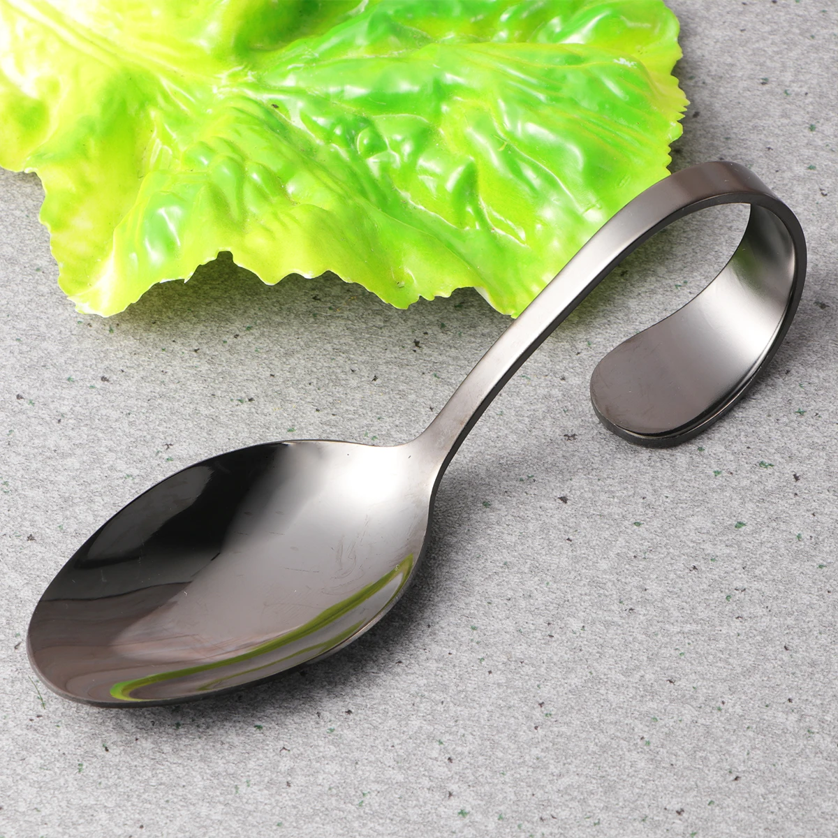 

Stainless Steel Curved Handle Serving Buffet Appetizer Corrosion Resistant Mirror Polished Heavy Duty Sleek Design Easy