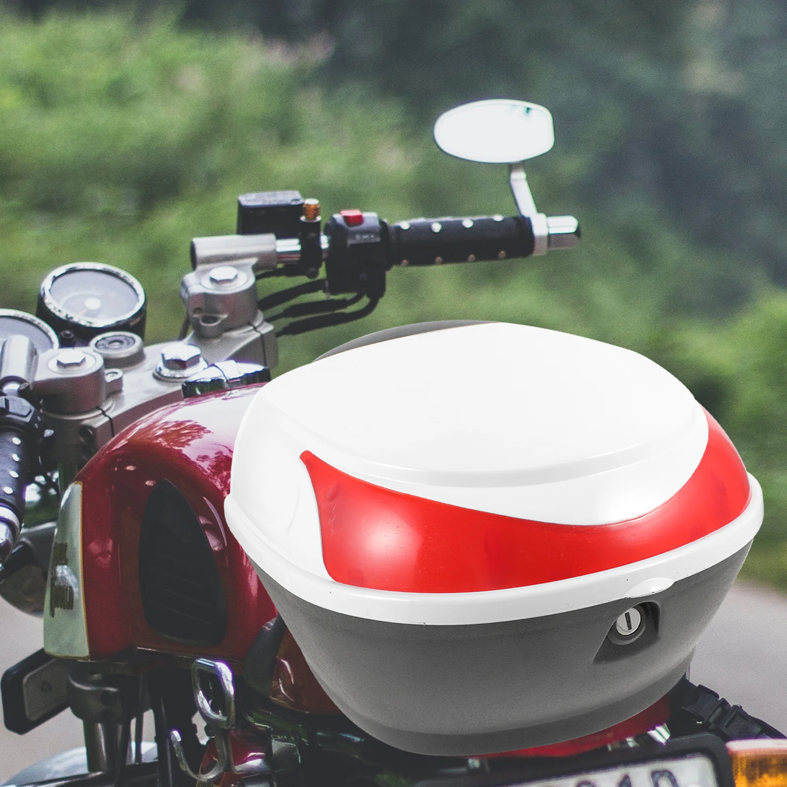 

1Set Motorcycle Tail Box Plastic Wear Resistant Storage Box Holder Seat Back Sack Multipurpose Motorbike Storage