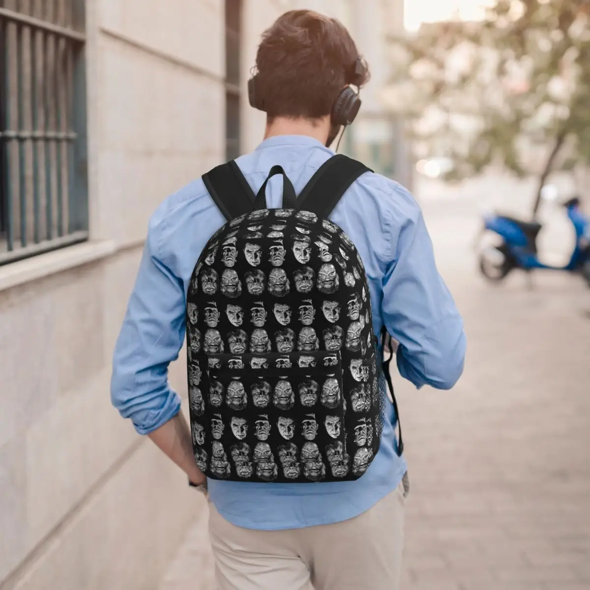 Universal Studios, Monsters,dracula, Wolfman, Frankenstein Backpack School Bag Hiking Travel Daypack Girls Bookbag Shoulder Bags