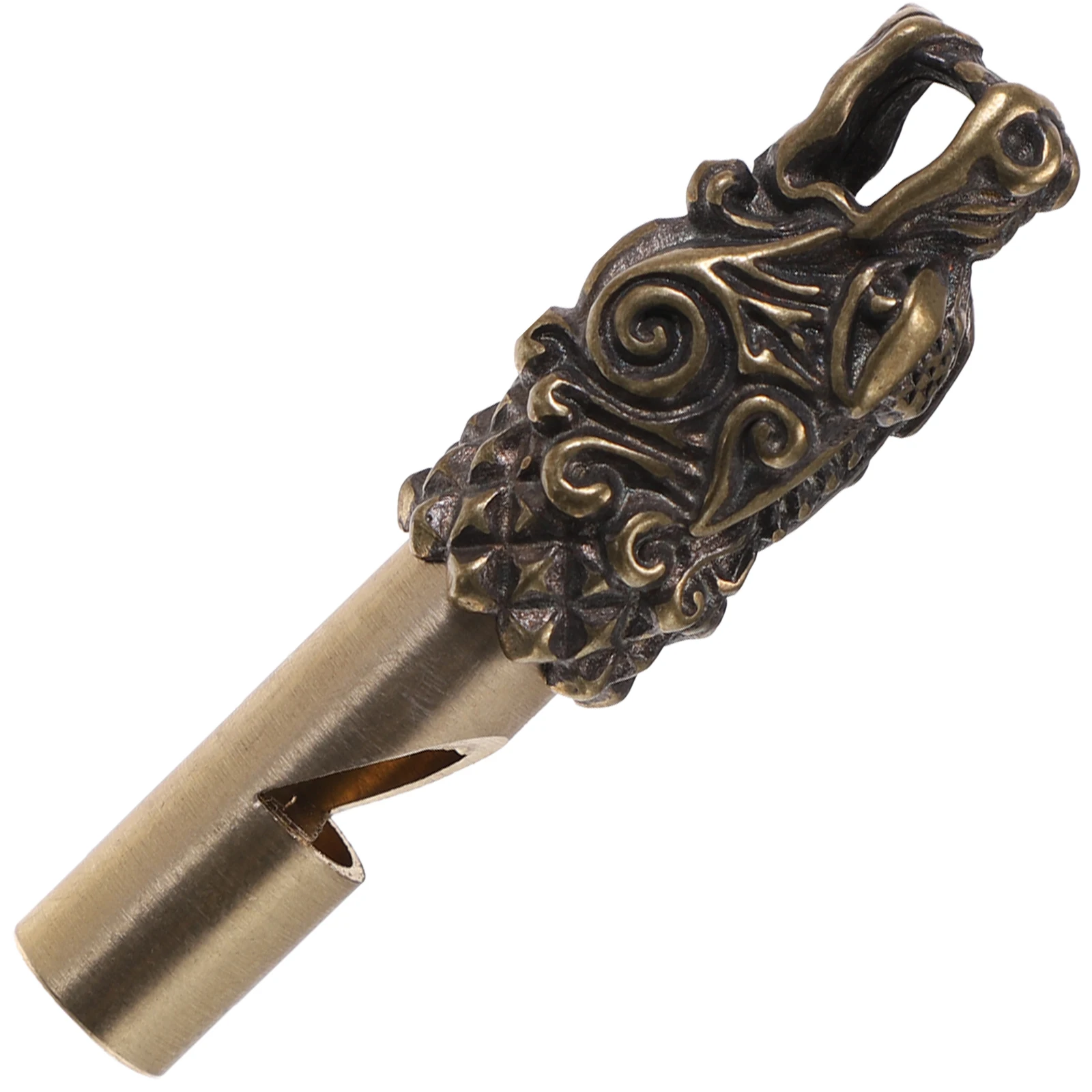 

Brass Animal Head Whistle Keychain Portable Safety Whistle Loud Emergency Outdoor Accessory Pendant For Teacher Referee Survival