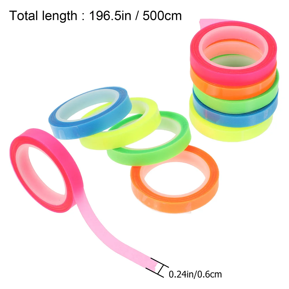 15 Rolls Waterproof Index Sticker Page Markers Tabs Book Colored Tape Highlighter for Books Annotating Tearable Removable