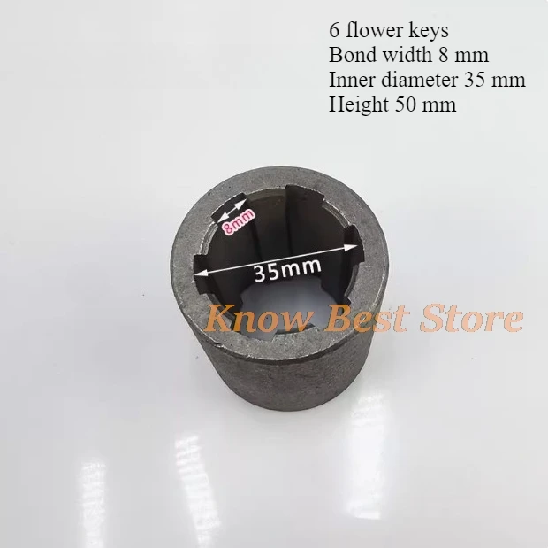 1PCS Hydraulic Motor Spline Bushing, 6 Spline, Hydraulic Motor Connection Sleeve