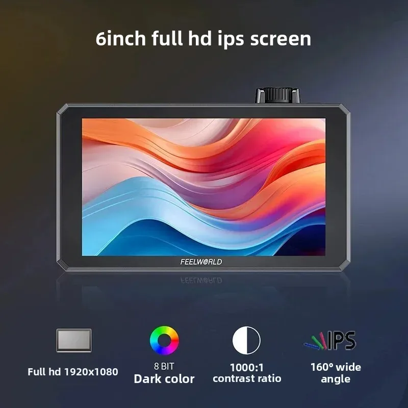 FEELWORLD SC6 Camera Monitor Highlight 4K HD HDMI for Canon Sony Nikon Micro-SLR Director Camera SDI Display view 4