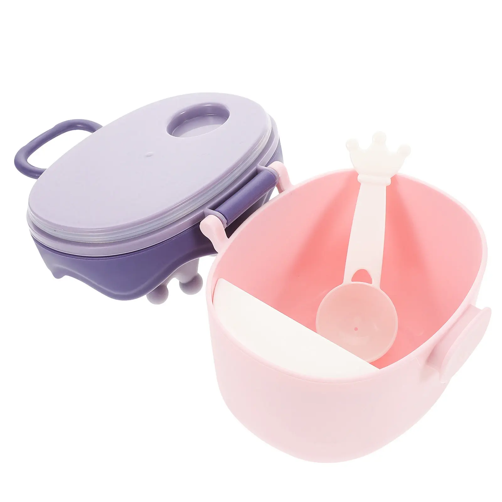 Formula Container with Scoop Portable Milk Powder Dispenser Double Sealed Dry Fresh Storage for Travel Baby Helper on The Go