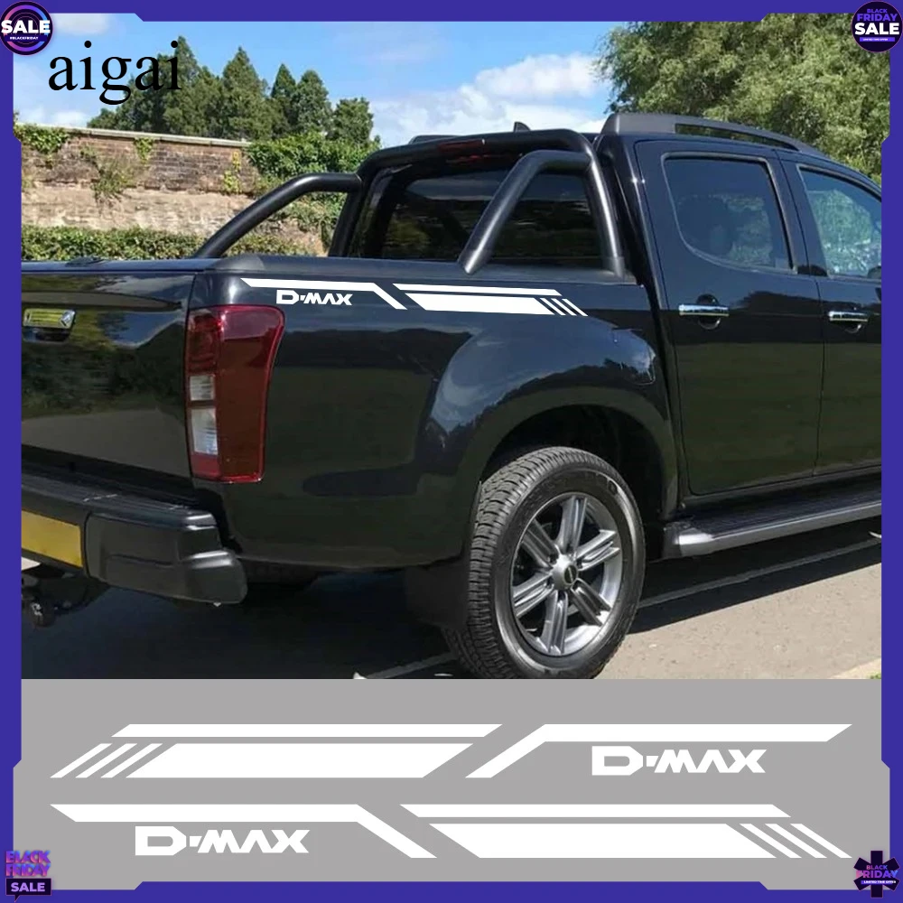 Pickup Sticker for Isuzu Dmax D-Max X Car Stripes Logo Style Decor Decal Truck Bed Side Vinyl Cover Auto Tuning Accessories