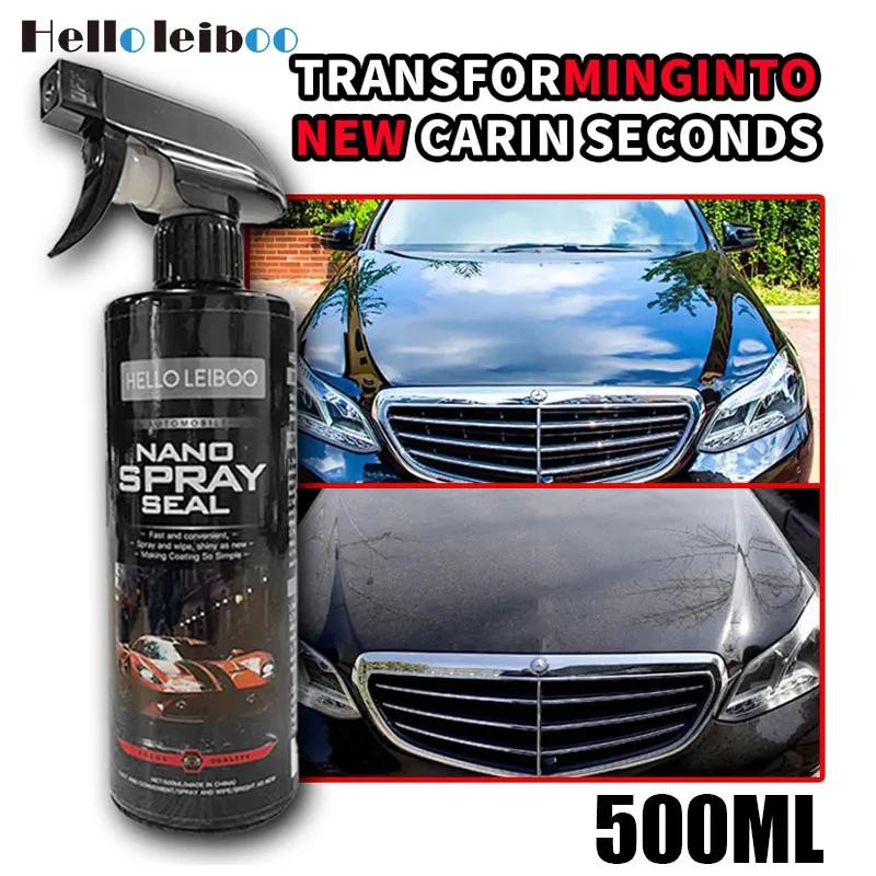 LEIBOO 10H Car Coating 500ML Nano Liquid Glass Plated Crystal Hydrophobic Waterproof Polishing Paint Hardness Car Polish Wax