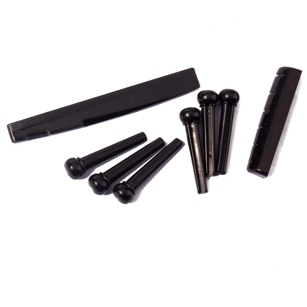

Acoustic Guitar Saddle Bridge Nut Replacement Kit Black Standard Size For Professional Use Guitar Accessories Instrument