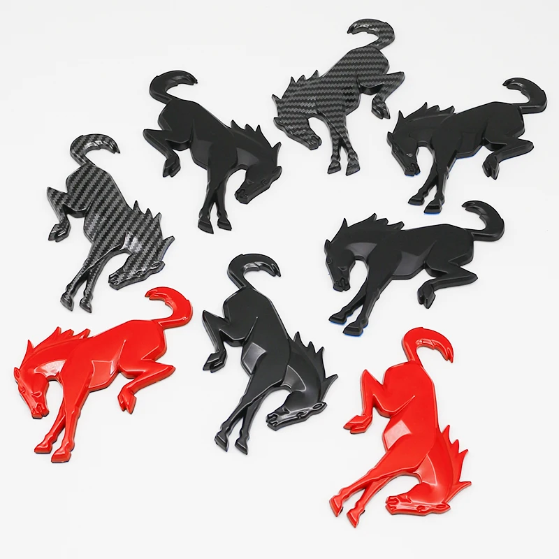 3D ABS Car Rear Trunk Tailgate Emblem Badge Decal For Ford Mustang EcoBoost GT V6 GT350 Mach-E Auto Body Exterior Tuning Trim