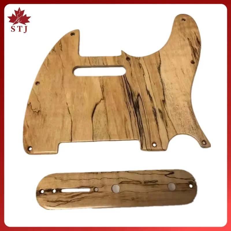 Telecaster Guitar Pickguard Hand Made Spalted Maple Tele Pickguard Set