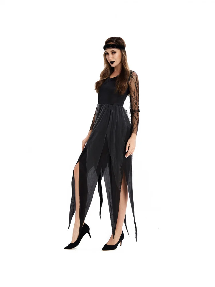 

MXXL New loween Costume Zombie Bride Ghost Bride Dr Women's Ethnic Sle Stage Costume Summer Faion