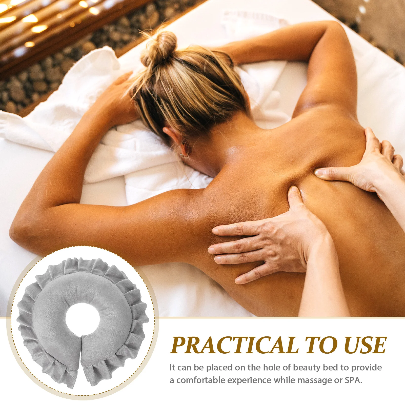 وسادة مهد قابلة لإعادة الاستخدام لتدليك التجميل للسبا للوجه والأسفل، وسادة استرخاء لطاولة الصالونات، وسادة تدليك الوجه، وسادة استرخاء للوجه #1