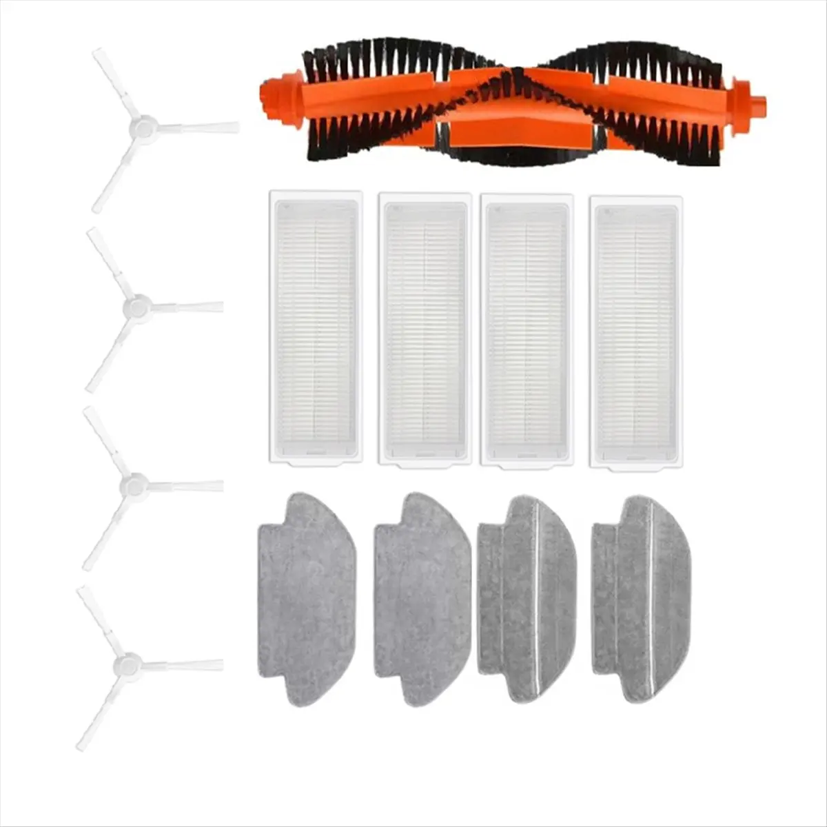 

Запасные части ABPO для Xiaomi Mijia Mop 2 Pro/STYTJ02YM 2S / 3C / Conga 3490 Viomi V2 PRO/V3 SE: основная и боковые щетки, насадка для влажной уборки, фильтр