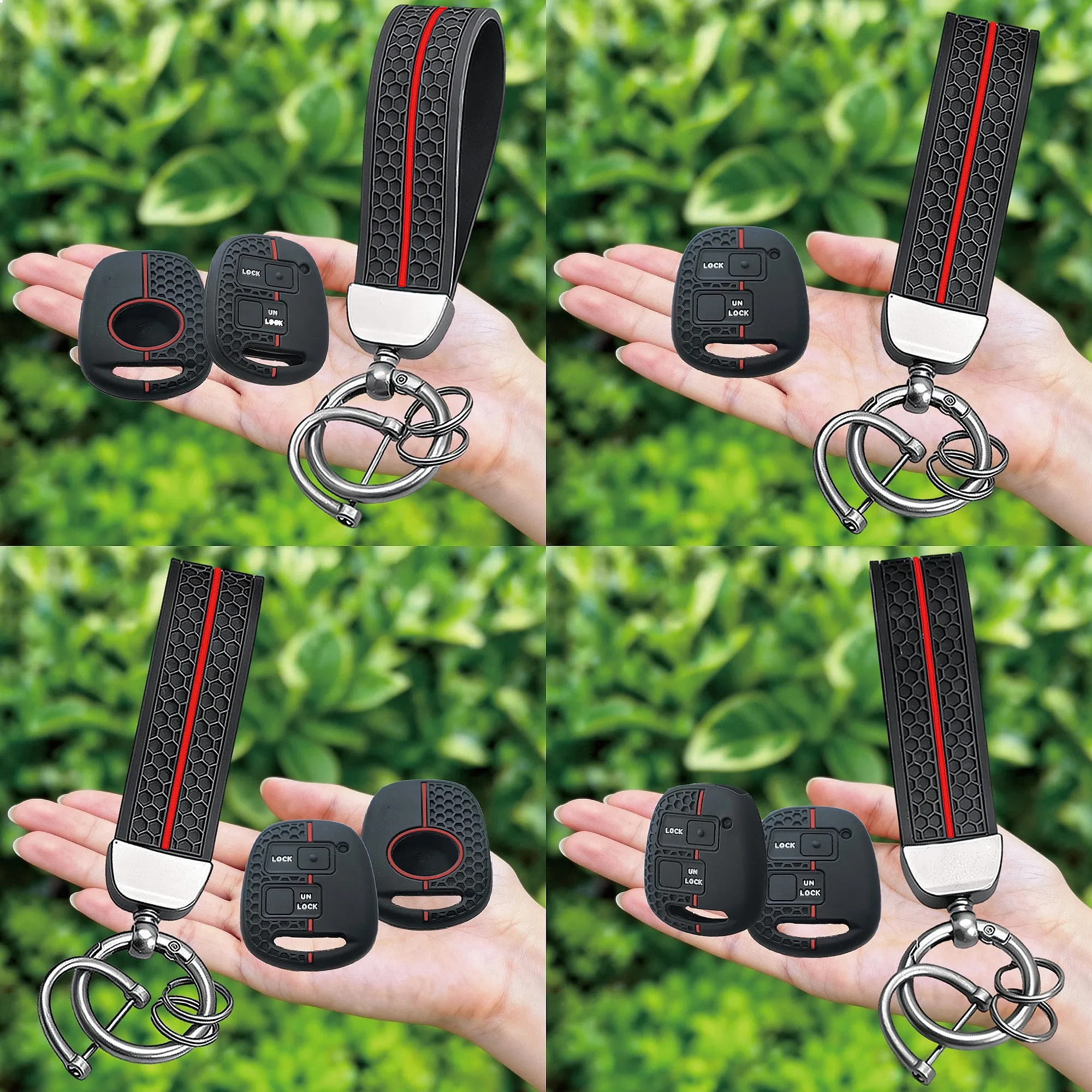 Silicone Car Key Fob Cover For Toyota Yaris Corolla Camry RAV4 Prado 2Buttons Remote Key Case