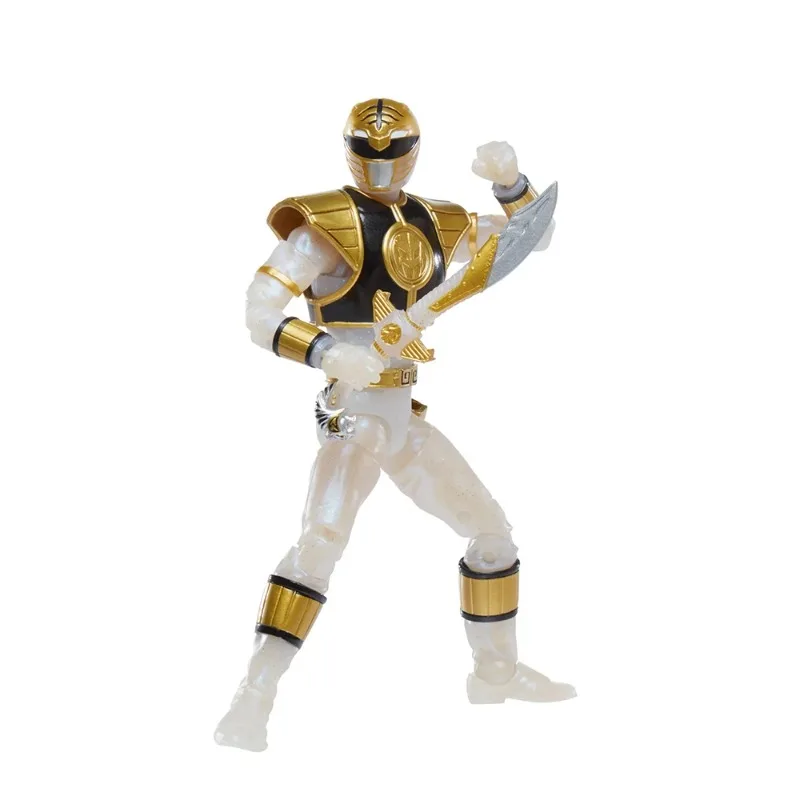【Auf Lager】Hasbro Power Rangers Lightning Series White Ranger Metallic-Version und einfaches Actionfiguren-Modellspielzeug im 6-Zoll-Maßstab