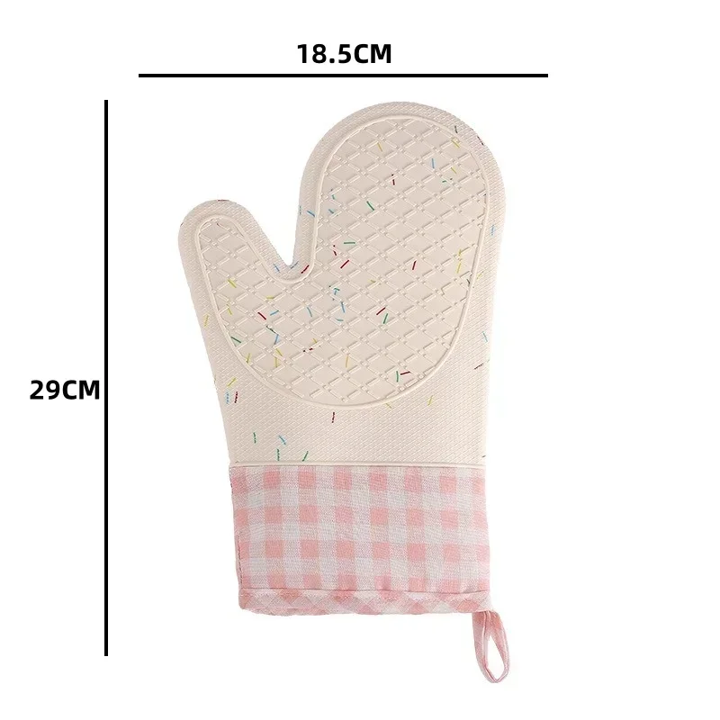 Microwave Ovens Heat Resistant Gloves Silicone Anti Scalding Cotton Baking Cooking Glove Kitchen Accessories Oven Mitts Bakeware