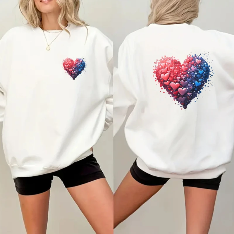 Immagine 7: Patch Termoadesive con Stampa a Cuore, Adesivi Termotrasferibili con Motivo a Cuore, Stampe DTF, Patch Termoadesive per