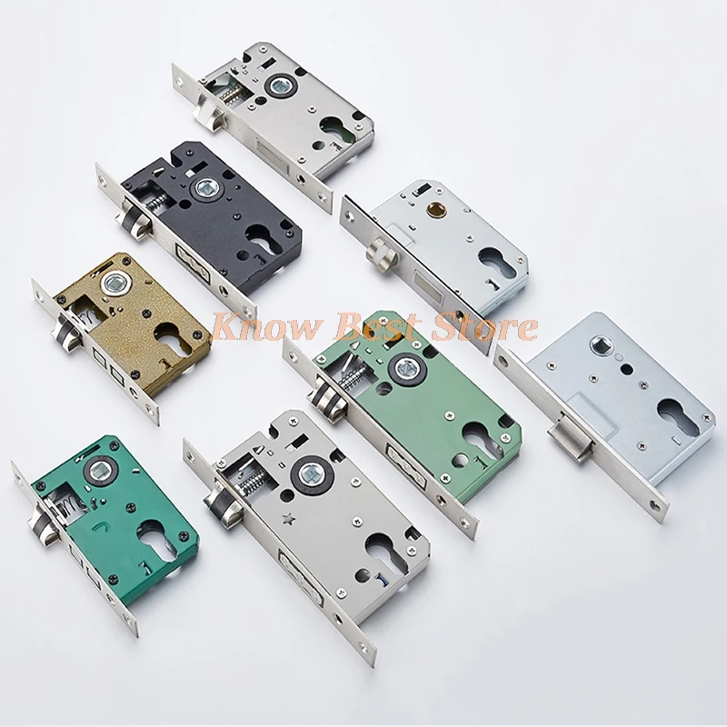 Small 50 Bearing Lock Body Indoor Bedroom Wooden Door Handle Lock Accessories Anti-collision Mute Magnetic Suction 58 Lock Body