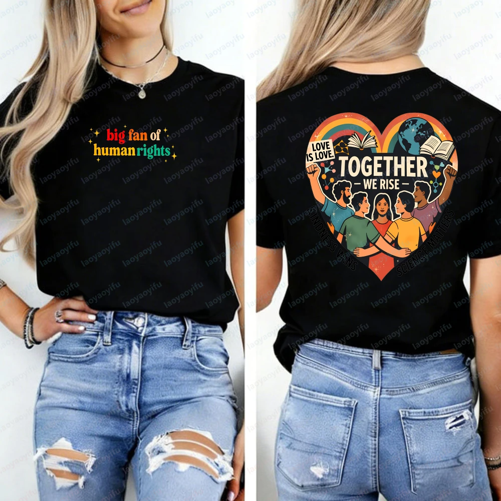 Big Fan of Human Rights FDT Human Rights Equality Social Justice Political Protest Shirt Graphic T Shirts Harajuku Y2k Tops
