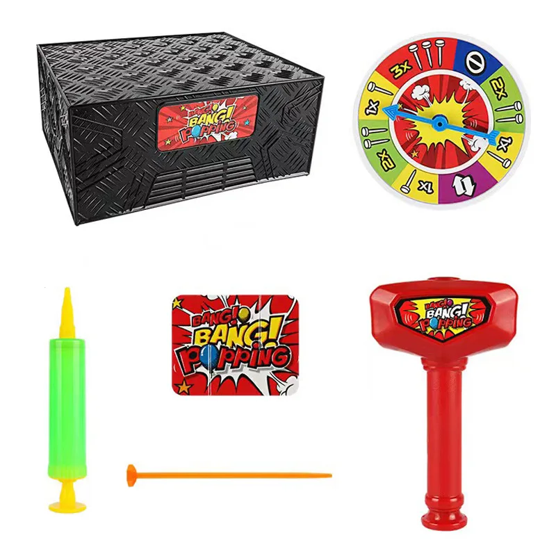 Table Toy Burst Balloon Game Knock Box Balloon Thrilling Party Party Casual Entertainment Game