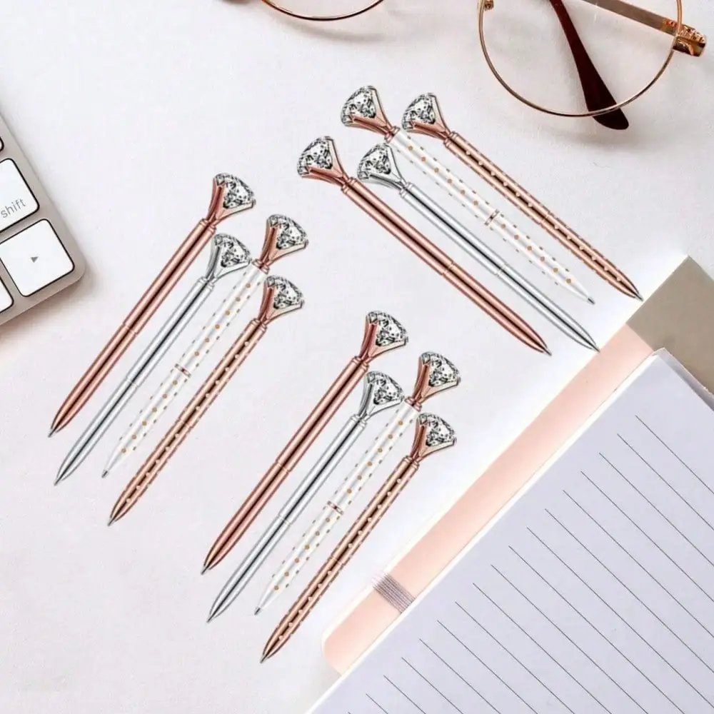 

12 Piece Diamond Ballpoint Pens Set Glitter Design for Smooth Writing, Ideal for Gifting, Office, Journaling