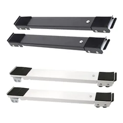 2pcs Movable Adjustable Refrigerator Raised Base Mobile Roller Universal Bracket Wheel Washing Machine Stand Dryer Pulley Holder