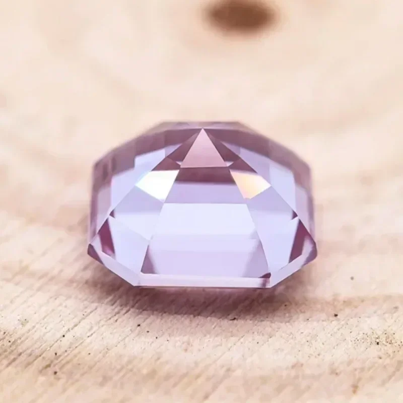 

Lab Grown Stone Asscher Shape Alexandrite Purple Color Charms Beads for Diy Jewelry Making Materials Selectable AGL Certificate