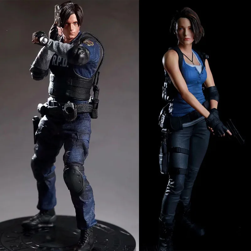 

Коллекционная фигурка Leon S. Kennedy и Jill Valentine из Resident Evil, масштаб 1/6, 32 см, в униформе RPD, с подставкой, в коробке.