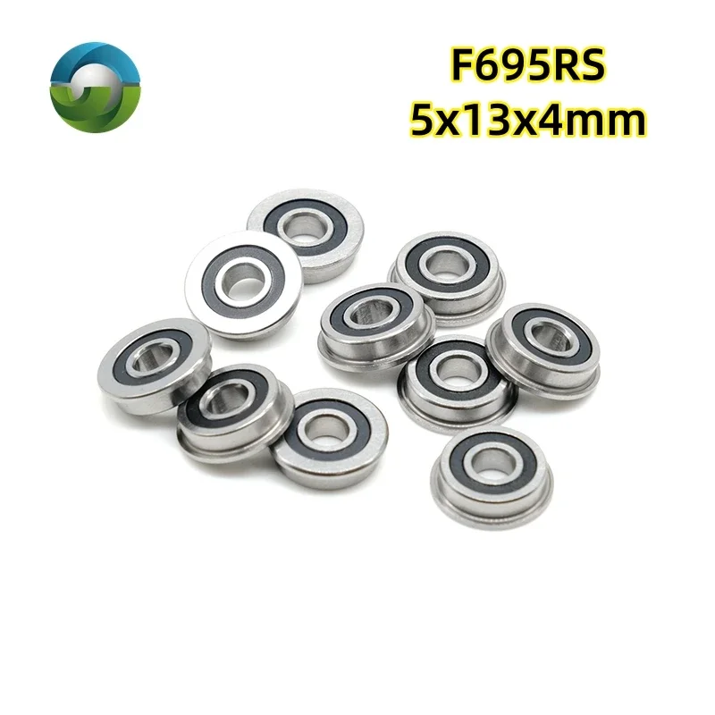 10Pcs F605 F623 F695 F688 F698 F624 F625 F684 -2RS Bearing ABEC-7 Miniature Flanged Ball Bearing for VORON 3D Printer X Y Z Axis
