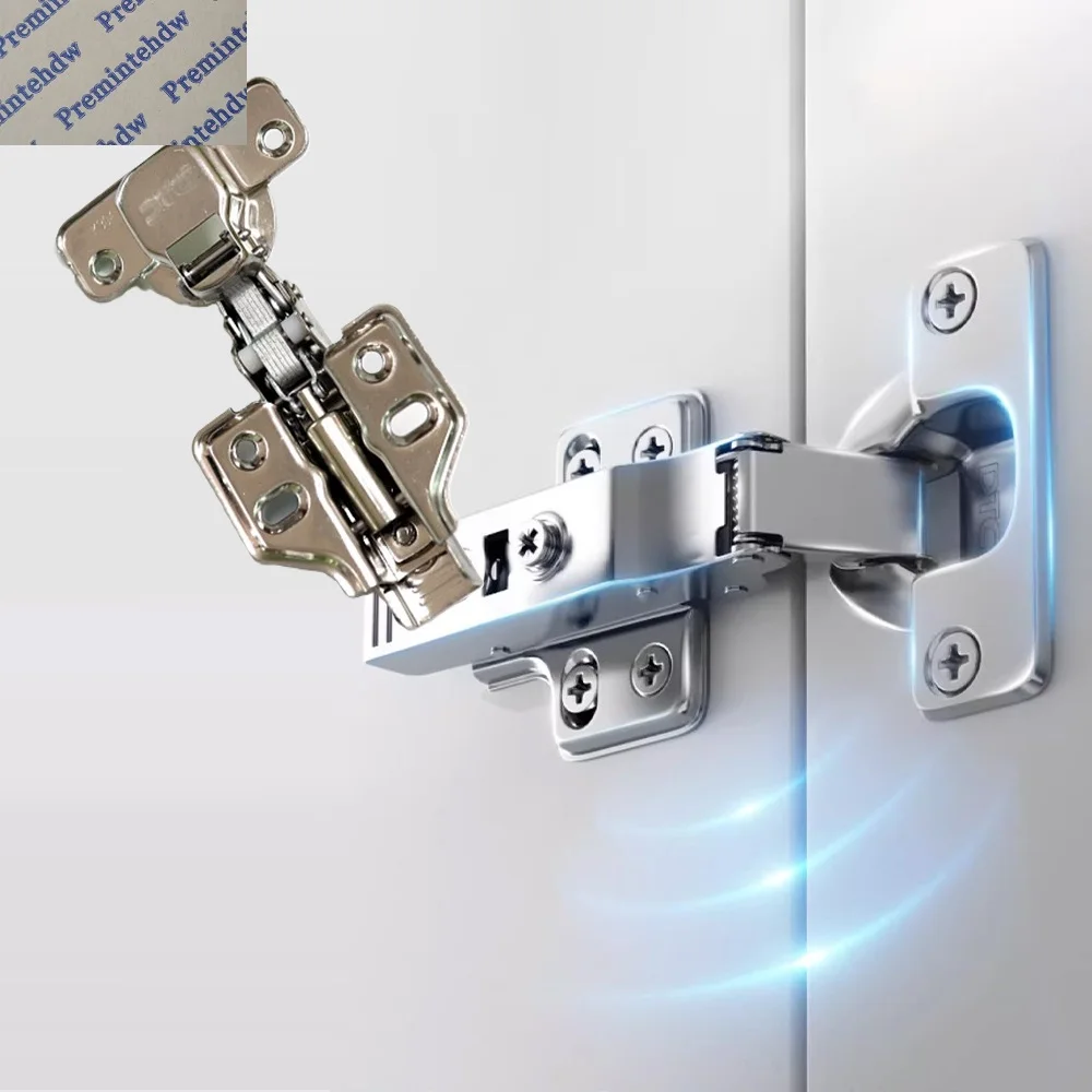 4Pcs 304 Stainless Steel Hydraulic Cabinet Hinge DTC  Dia.35mm Cup