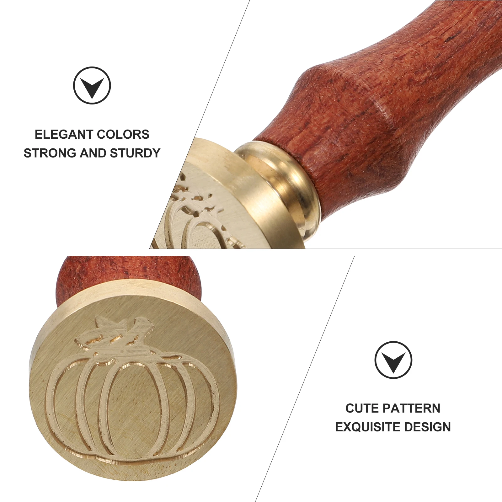 

Retro Wax Seal Stamp Copper Head DIY Decor Envelope Sealing Stamps Pattern Stamper For Scrapbooks H Vintage Style