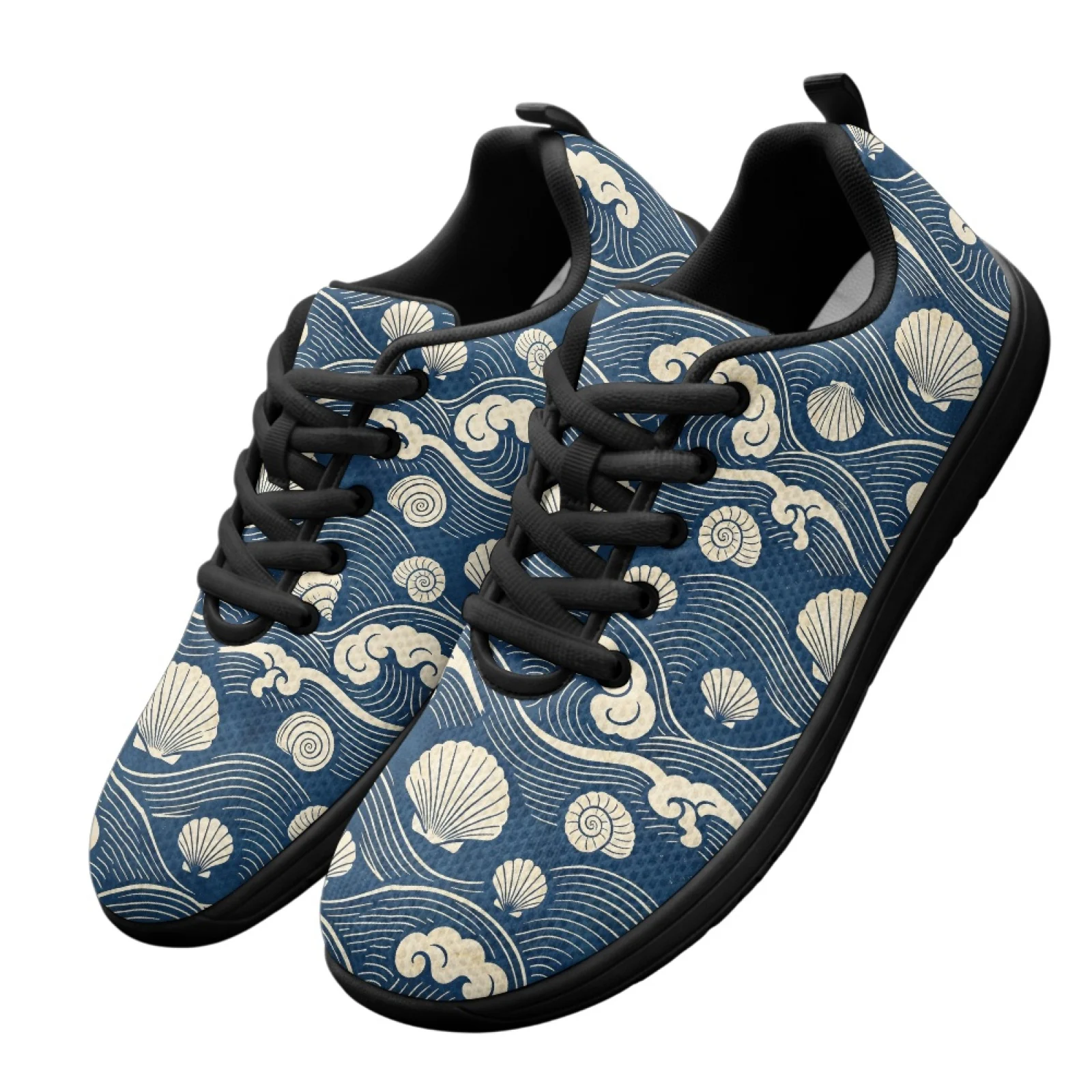 PENSTROLL Wave Shell Print Barefoot Shoes Winter Boots Mesh & EVA Summer Sport Shoes Lightweight Walking Shoes for Hiking