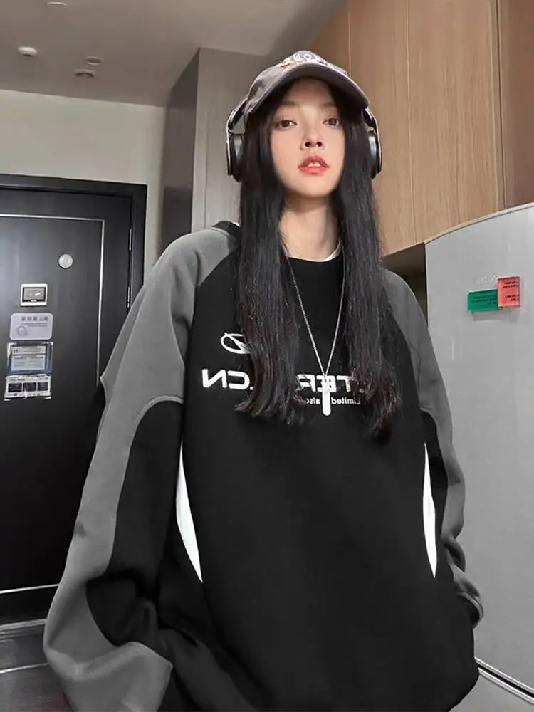 

Unisex Sweatshirt 2025 Autumn Retro Drop Shoulder Heavyweight Sweater Unique Design Niche Street Style Outerwear