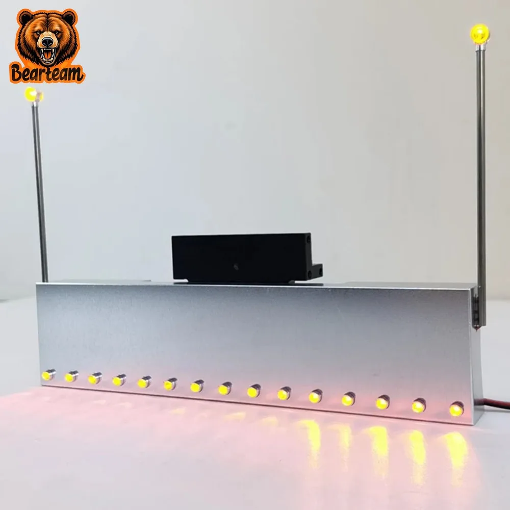 LED Simulation Front Bumper for 1/14 Tamiya RC King 56344 56301 Diy Parts