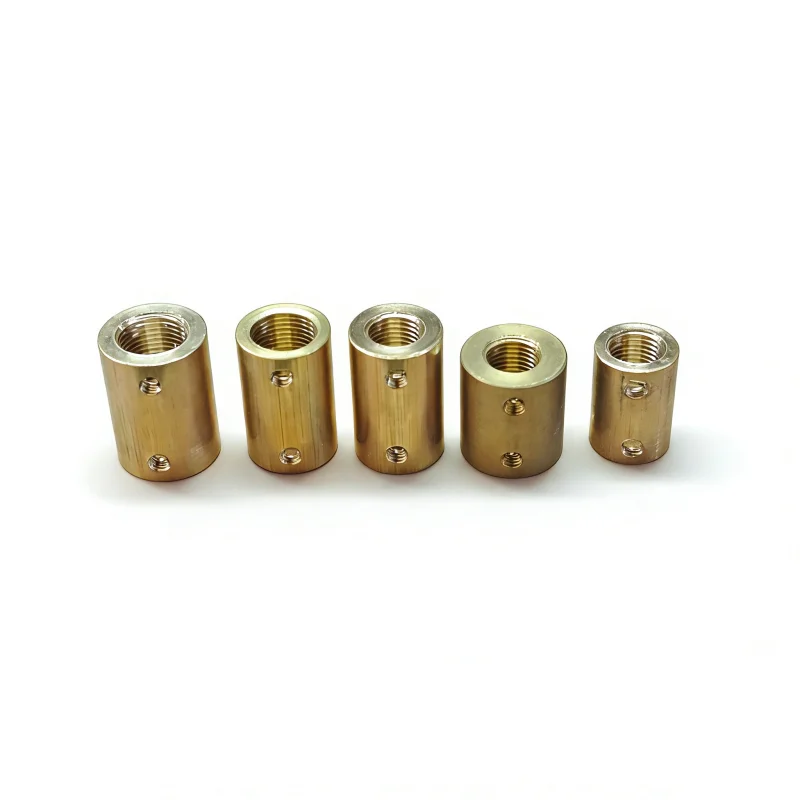4pcs/lot Brass Fitting M10 Female Thread to M4 Thread Straight-Through Connector Solid Brass for Table Lamp Decoration Connector