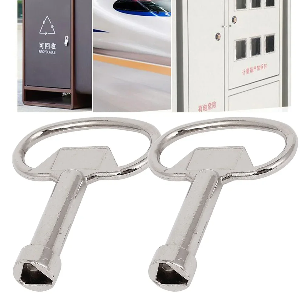 Service Utility Meter Key Stainless Steel Triangle Lock For Gas Electric Box Cupboard Cabinet Triangle Home Hardware