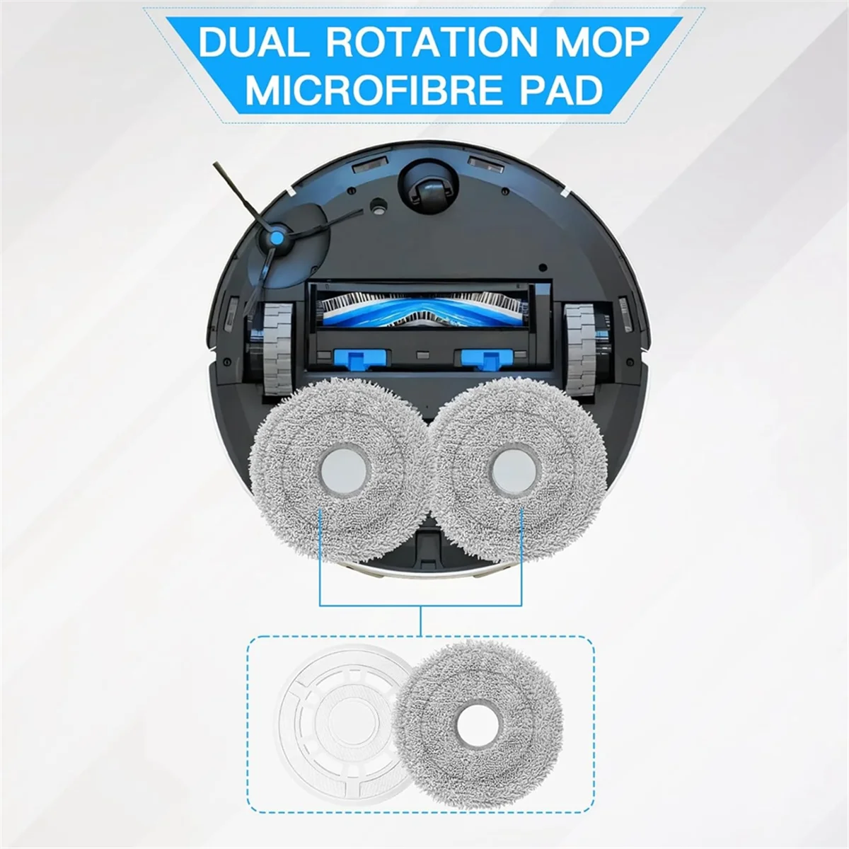 ผ้าซับพร้อมผู้ถือสําหรับ Ecovacs Deebot T30 Pro Omni/T30 Omni/T30S/T30S Combo หุ่นยนต์เครื่องดูดฝุ่นเปลี่ยนชิ้นส่วน