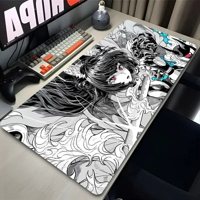 Zenless Zone Zero Hoshimi Miyabi Mouse Pad Gaming Accessories Computer Mousepad Anime ZZZ Keyboard Office Pads Rubber Mouse Mats