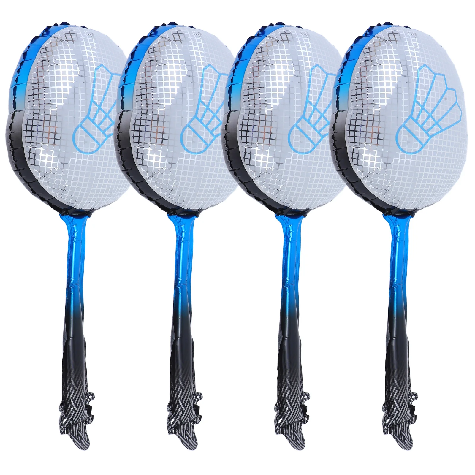 4 Pcs 알루미늄 호일 배드민턴 라켓 풍선 배구 장식 스포츠 테마 파티 용품 누출 방지 축제 썸네일 6
