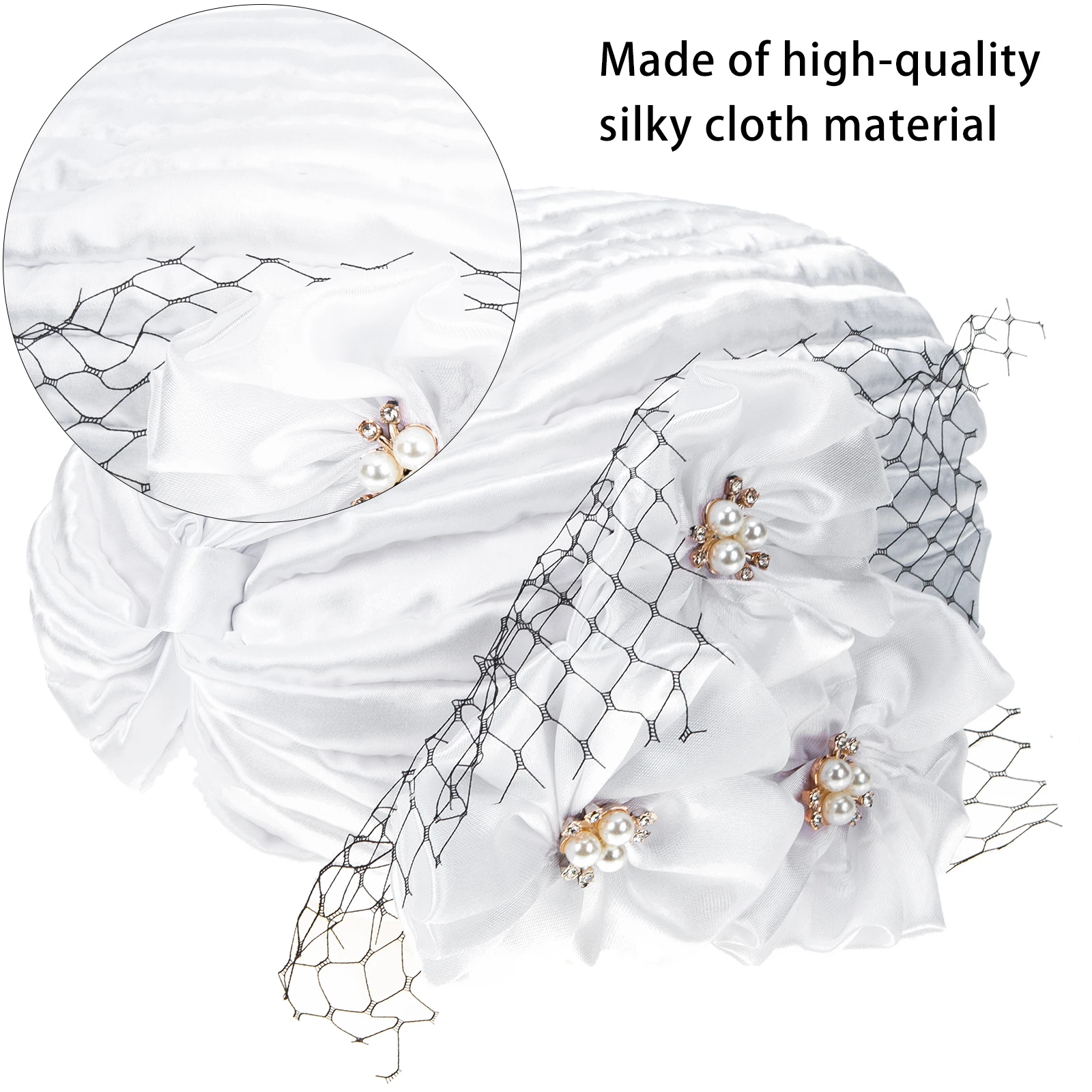 

Faux Silk Satin Hat Women Fashion Turban African Wraps Sleep Hair Hat Warm Winter Wraps