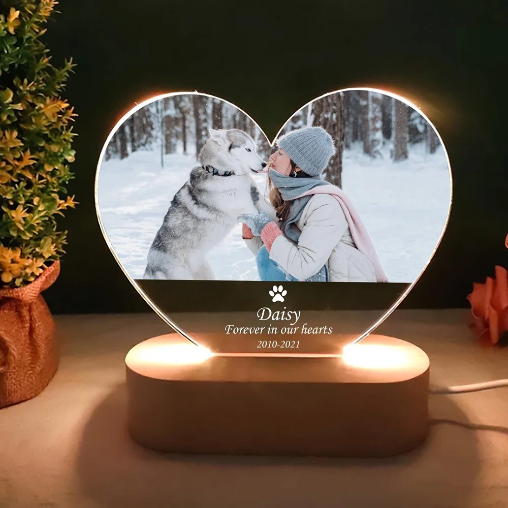 لوحة تذكارية لصور الكلب المخصصة هدية فقدان الحيوانات الأليفة مخصصة تذكار فريد مع صورة مخصصة للكلب تحية تذكارية لـ Cherished #2