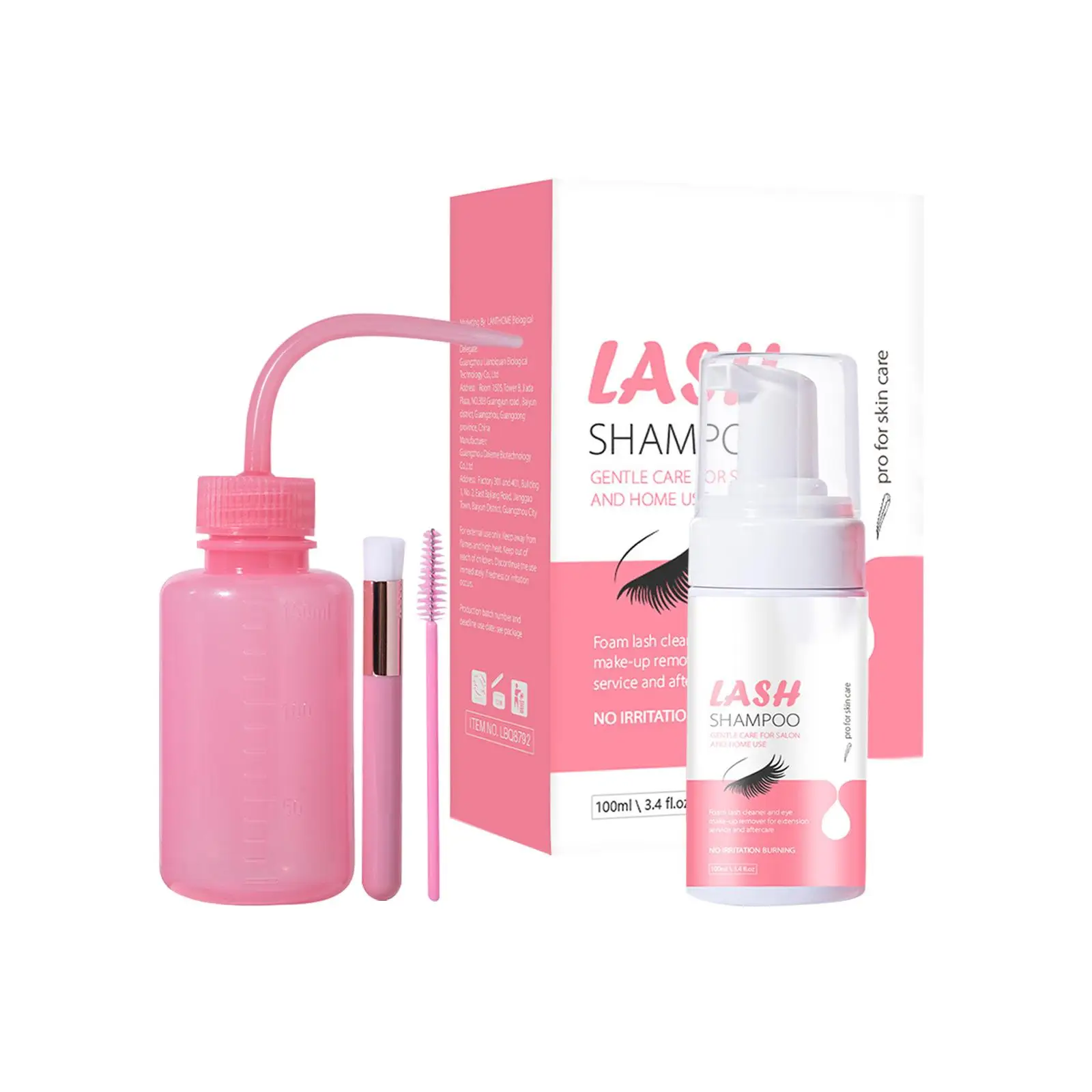 Shampoing pour cils, nettoyant pour Salon professionnel, cils naturels, usage domestique, 4 pièces