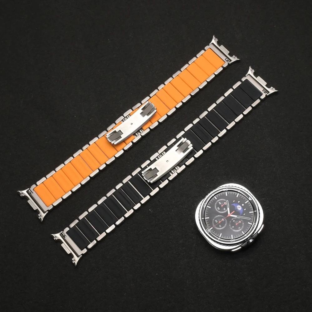 حزام معصم من التيتانيوم لساعة سامسونج جالاكسي 8 44 ملم 40 ملم 8 كلاسيكي 46 ملم حزام ساعة رجالي لساعة سامسونج جالاكسي الترا 2025 47 ملم #4