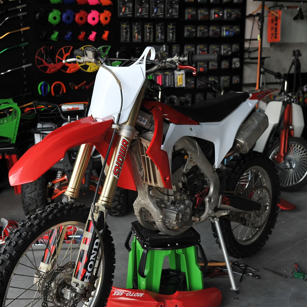OTOM Motorcycle Number Plate Front Plastic Fender Cover Fairing For HONDA CRF250R CRF450R Motocross Pit Dirt Bike Accessories