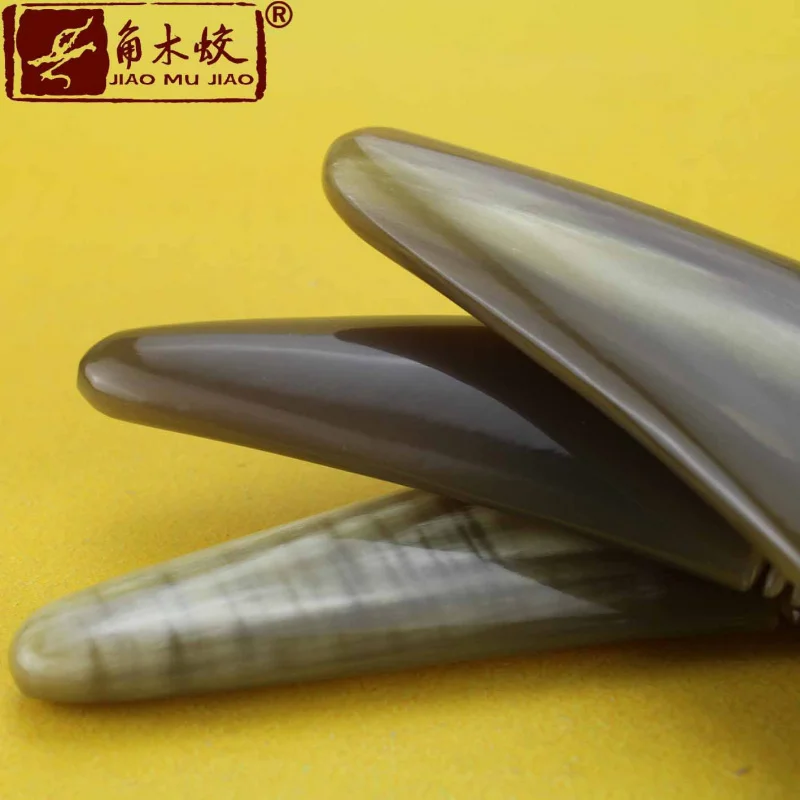 260 Yak horn comb with pointed handle Guangxi buffalo horn comb Handmade hair comb