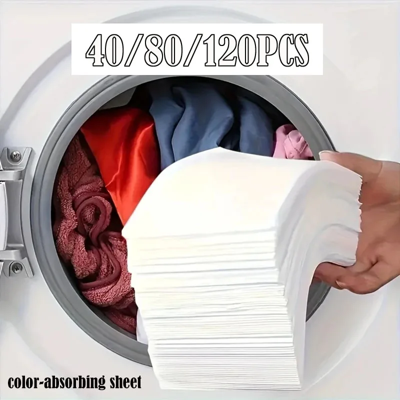 

Laundry Color Absorbing Paper Anti-dyeing Laundry Tablets For Washing Machine Clean Clothes Color Catcher Sheets 40/80/120PCS