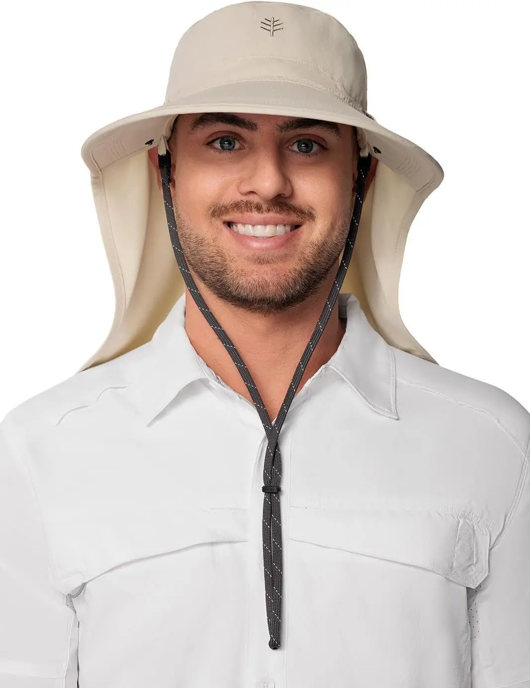 

Sun Hat with Neck Drape and Clip-On Face Mask - UPF 50+ Sun Protection for Outdoor Activities