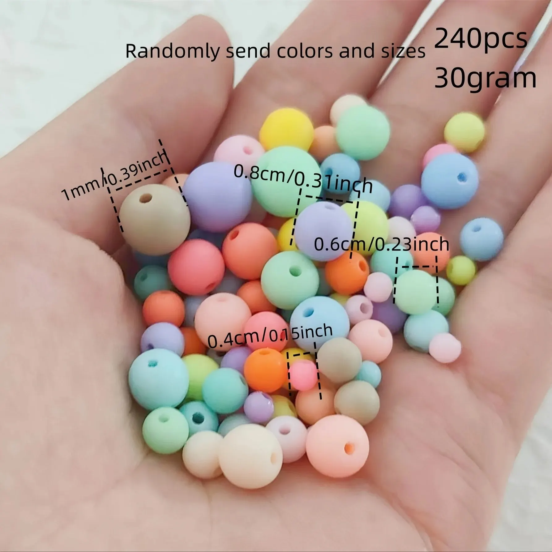 1 Pack of Qing Xin Macaron Mixed Color Frosted Bead round Jewelry DIY Necklaces, Earrings, Bracelets, Decorative Handmade Materi