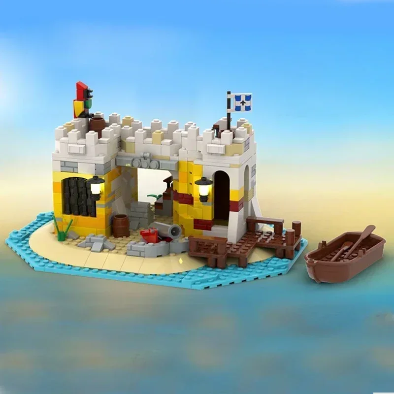 Fort Model Moc Bouwstenen Kustverdediging Kasteel Technologie Modulaire Blokken Geschenken Kerst Speelgoed DIY Sets Montage
