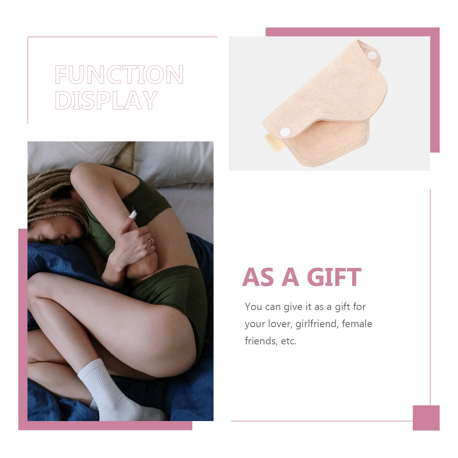 

4Pcs Washable Sanitary Napkins Reusable Women Menstrual Pads High-Grade Material Leakproof for Travel Outdoor Daily Use